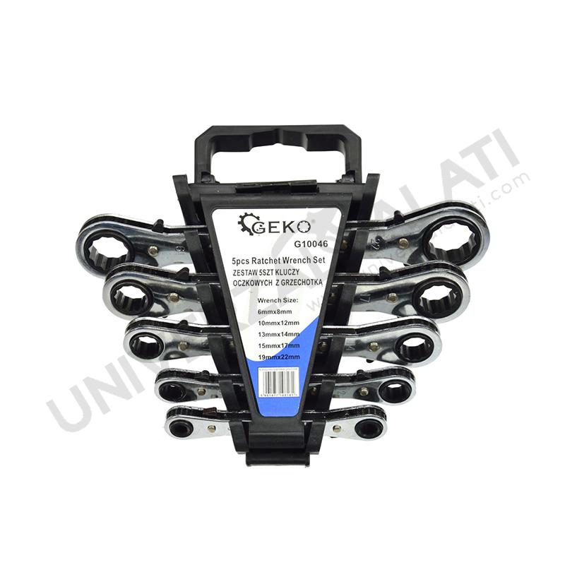 Set okastih ključeva od 5 komada 6-22mm GEKO Set okastih ključeva od 5 komada 6-22mm GEKO