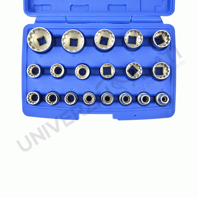 Set gedora 8-32, 19 kom, 1/2" GEKO Set gedora 8-32, 19 kom, 1/2" GEKO