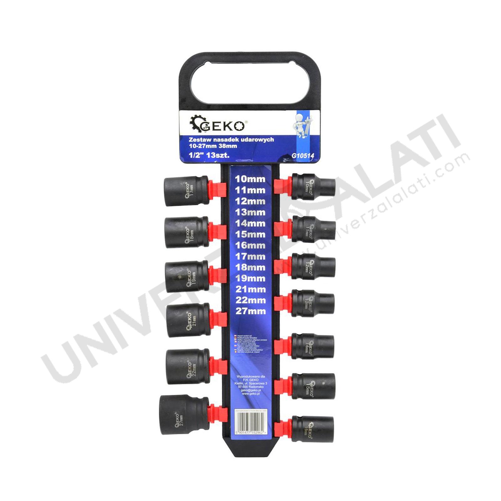 Set udarnih nasadnih ključeva 1-2 10–27 mm 13 komada
