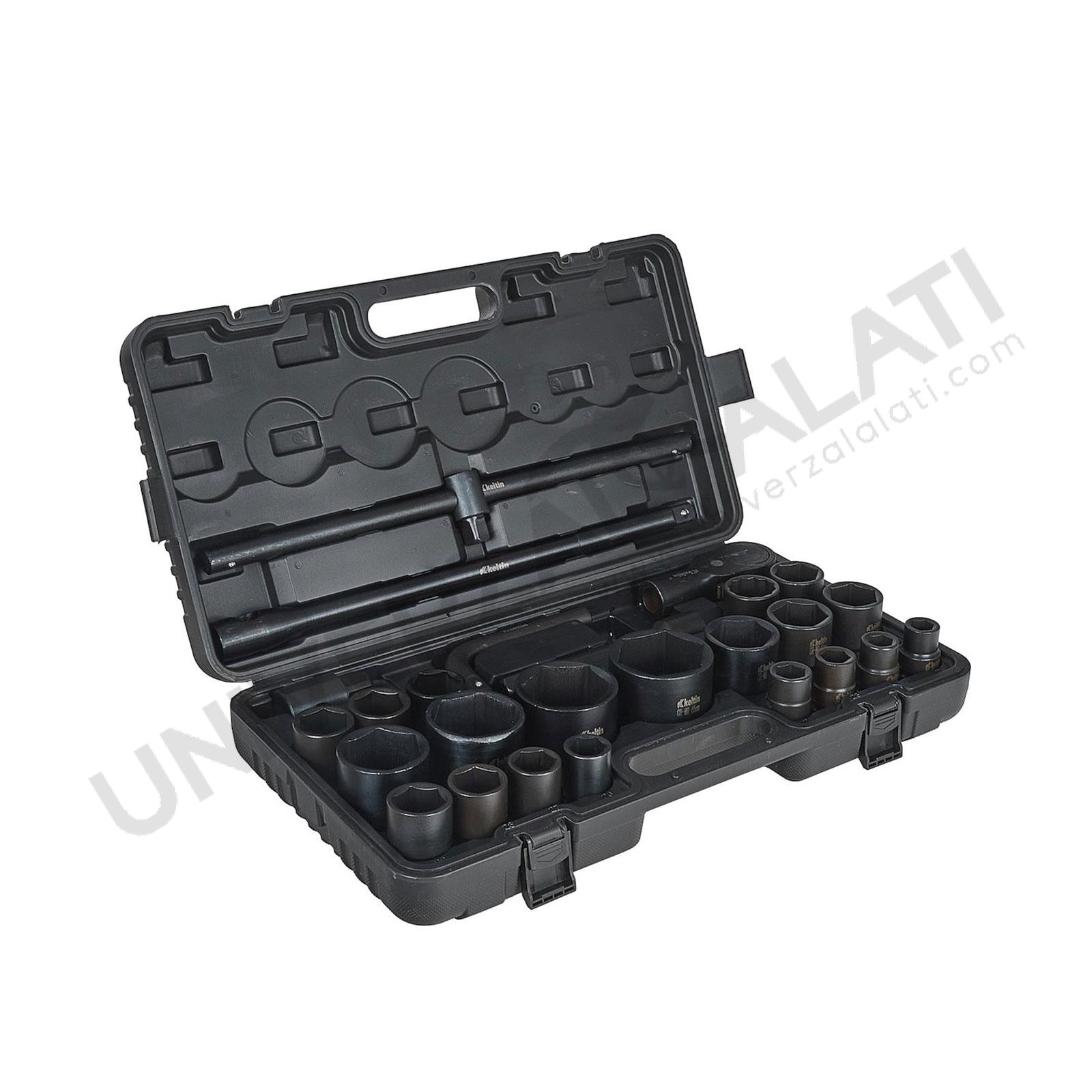 Set udarnih šestougaonih nasadnih ključeva 17-65 mm 21 kom