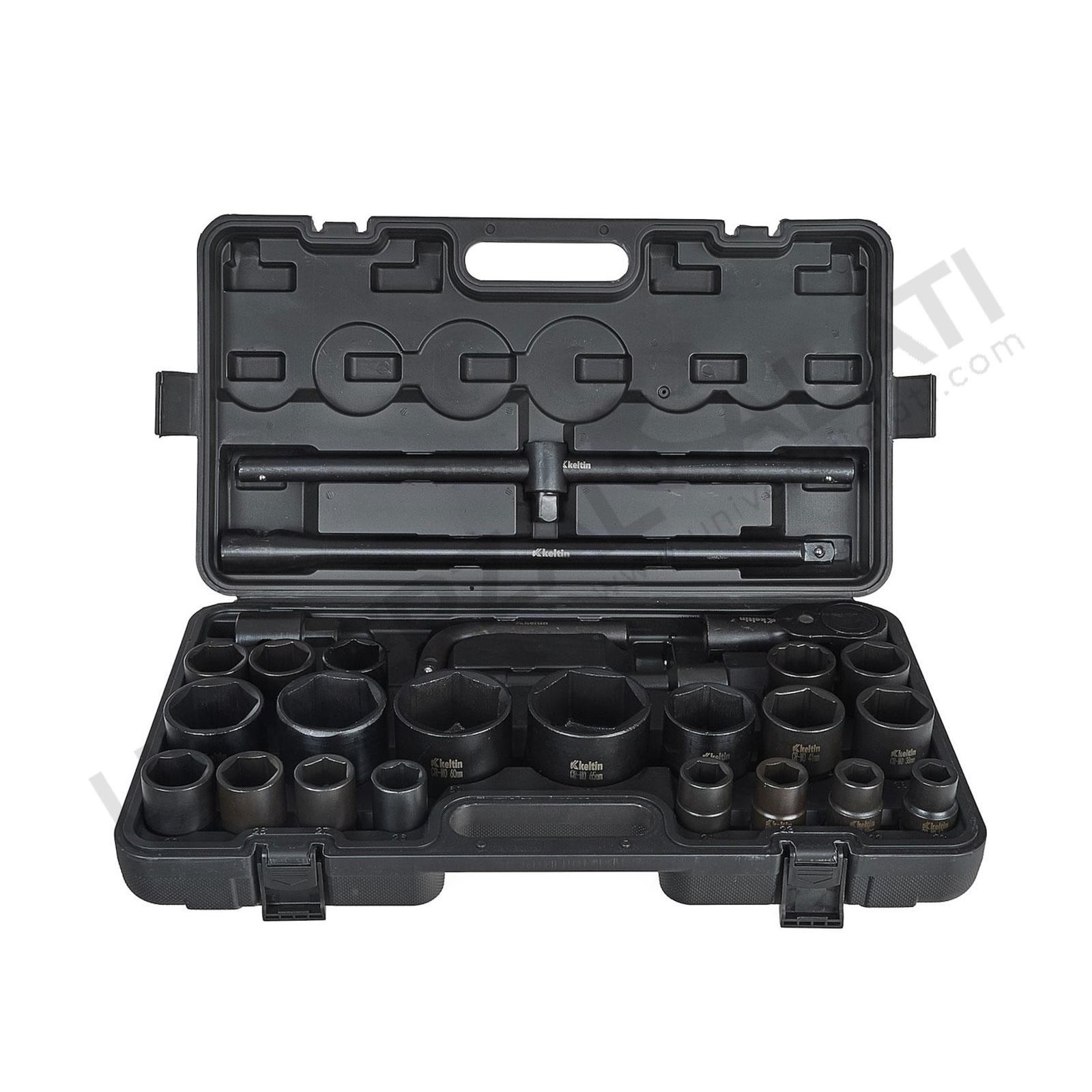 Set udarnih šestougaonih nasadnih ključeva 17-65 mm 21 kom
